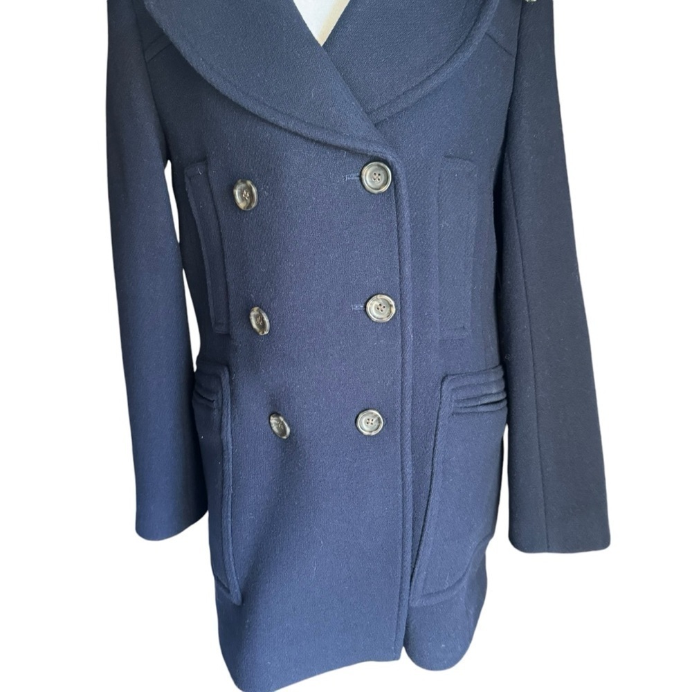J. Crew - Peacoat in Italian Stadium Cloth Wool Coat Sz 6 - Picture 4 of 11